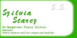 szilvia starcz business card